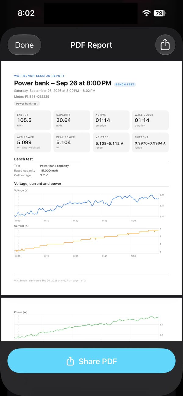 The PDF report